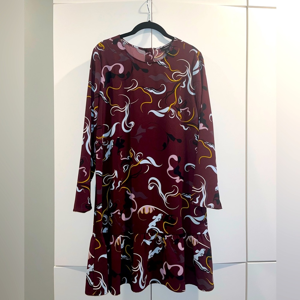 NWT Halogen long sleeve purple dress
